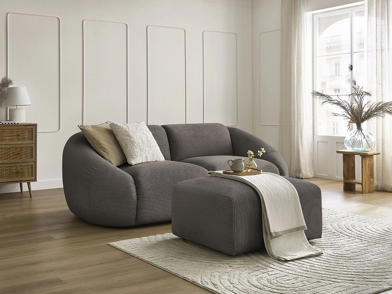 2er Sofa mit Hocker BOBOCHIC TINA