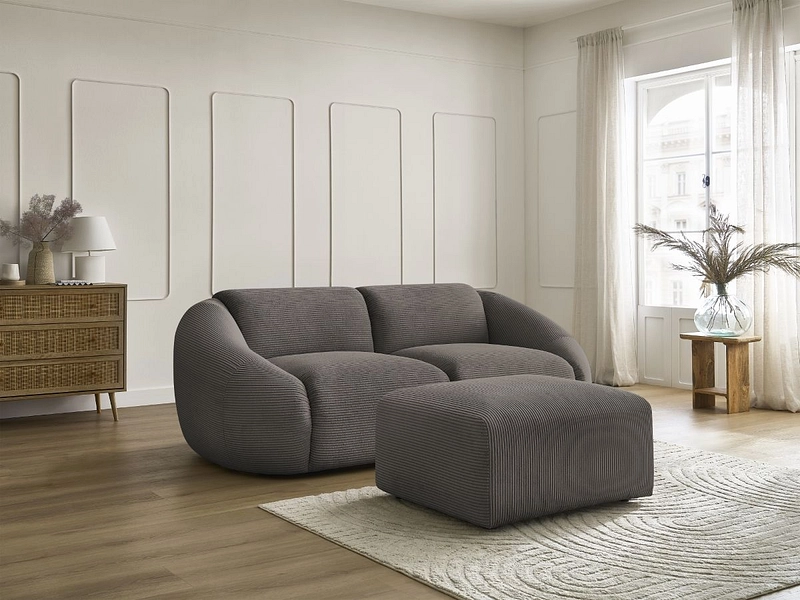 2er Sofa mit Hocker BOBOCHIC TINA