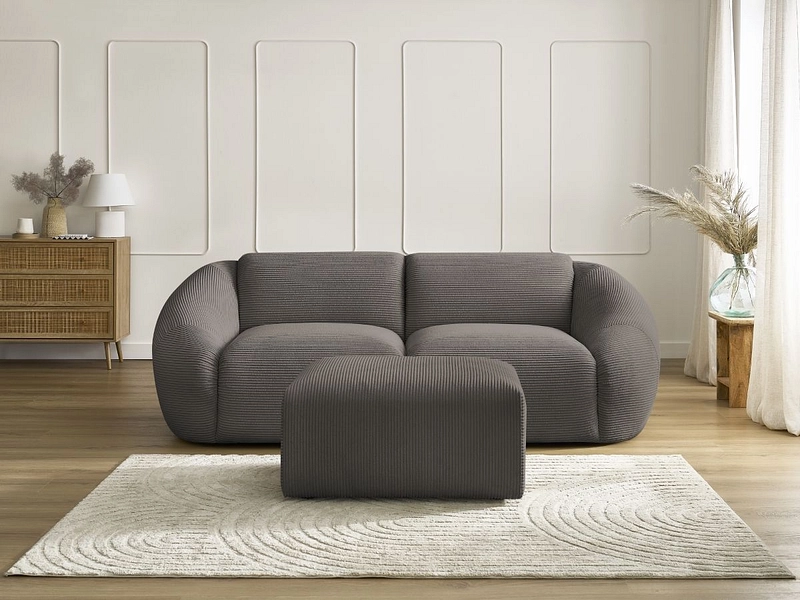 2er Sofa mit Hocker BOBOCHIC TINA