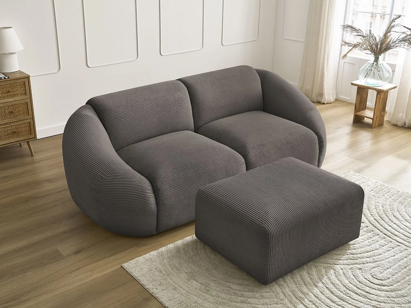 2er Sofa mit Hocker BOBOCHIC TINA