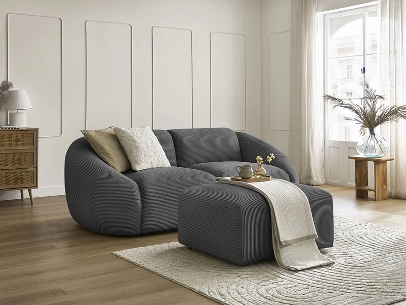 2er Sofa mit Hocker BOBOCHIC TINA