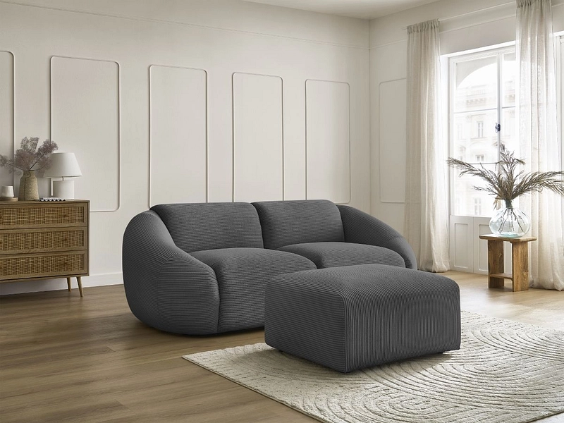 2er Sofa mit Hocker BOBOCHIC TINA