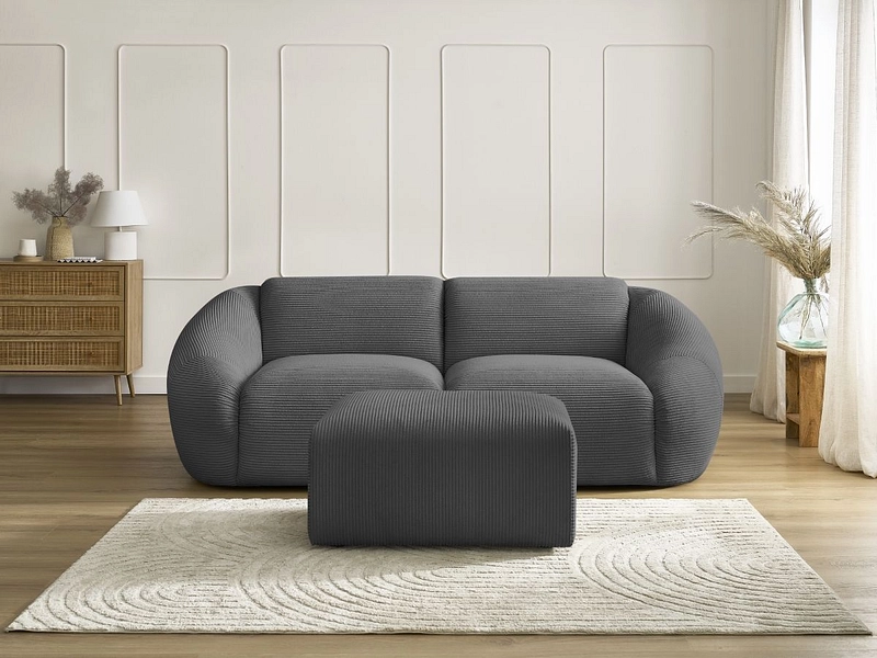 2er Sofa mit Hocker BOBOCHIC TINA