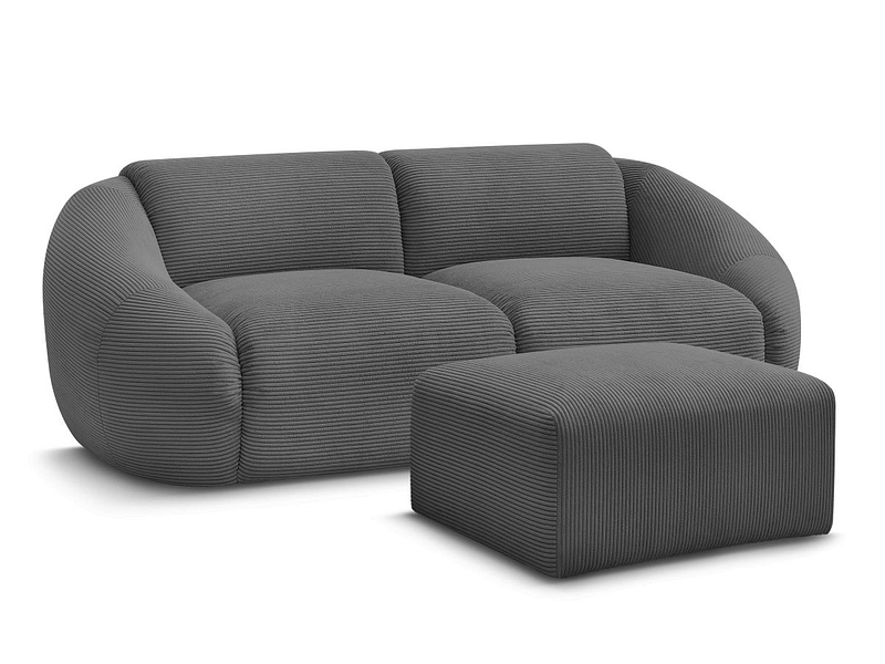 2er Sofa mit Hocker BOBOCHIC TINA