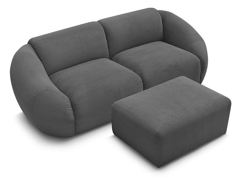 2er Sofa mit Hocker BOBOCHIC TINA