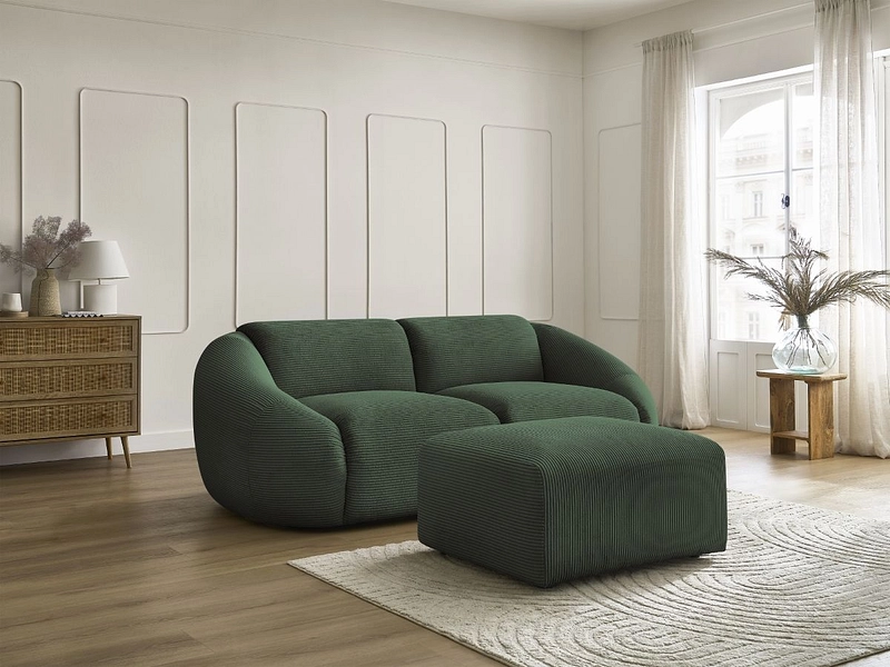 2er Sofa mit Hocker BOBOCHIC TINA