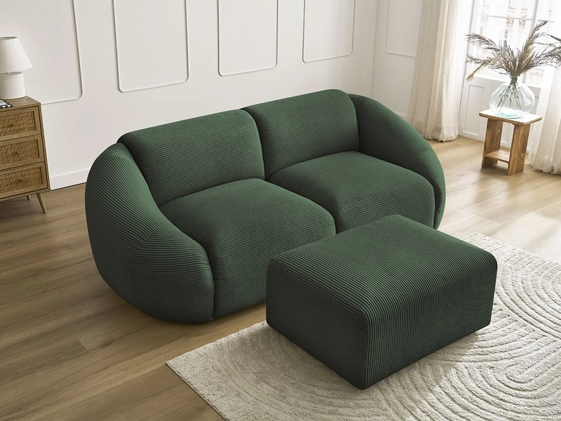 2er Sofa mit Hocker BOBOCHIC TINA