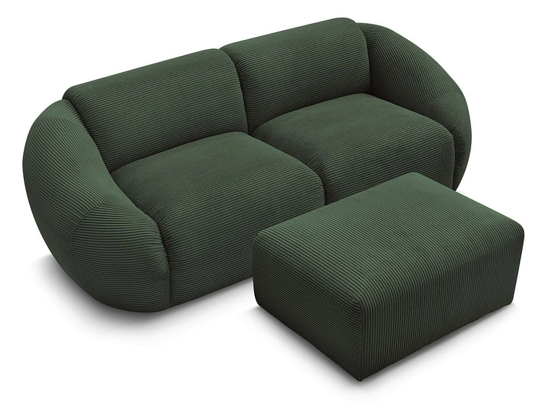 2er Sofa mit Hocker BOBOCHIC TINA
