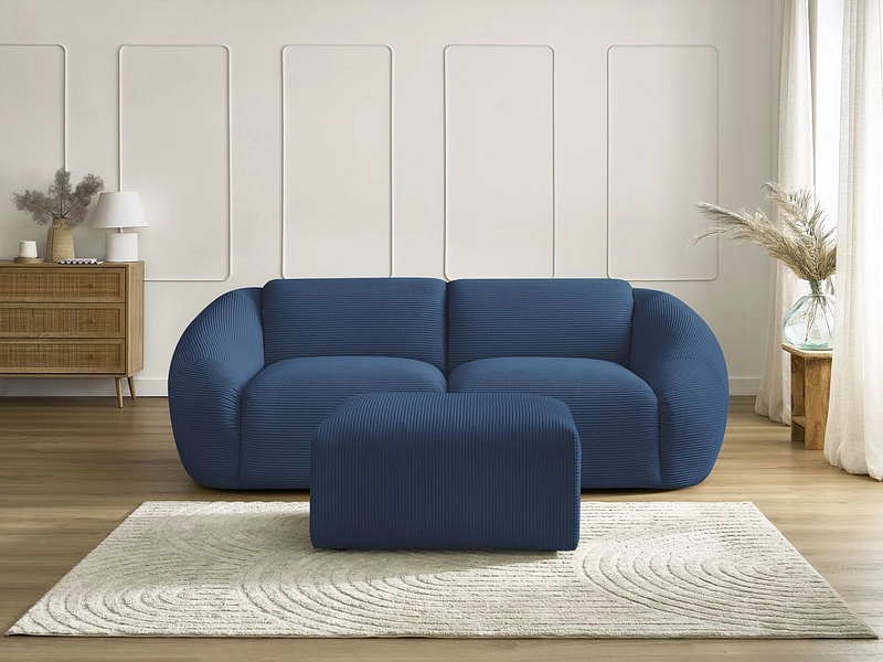 2er Sofa mit Hocker BOBOCHIC TINA