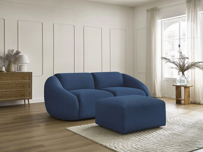 2er Sofa mit Hocker BOBOCHIC TINA