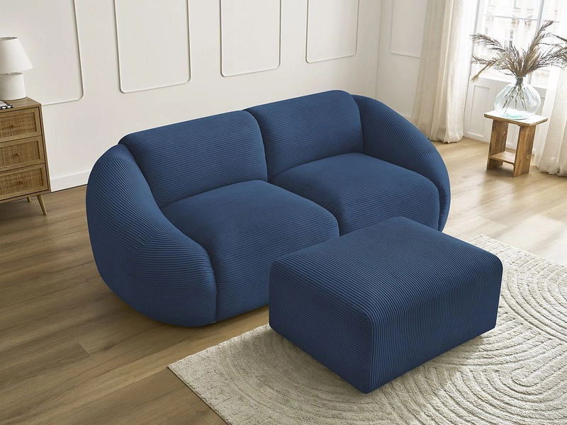 2er Sofa mit Hocker BOBOCHIC TINA