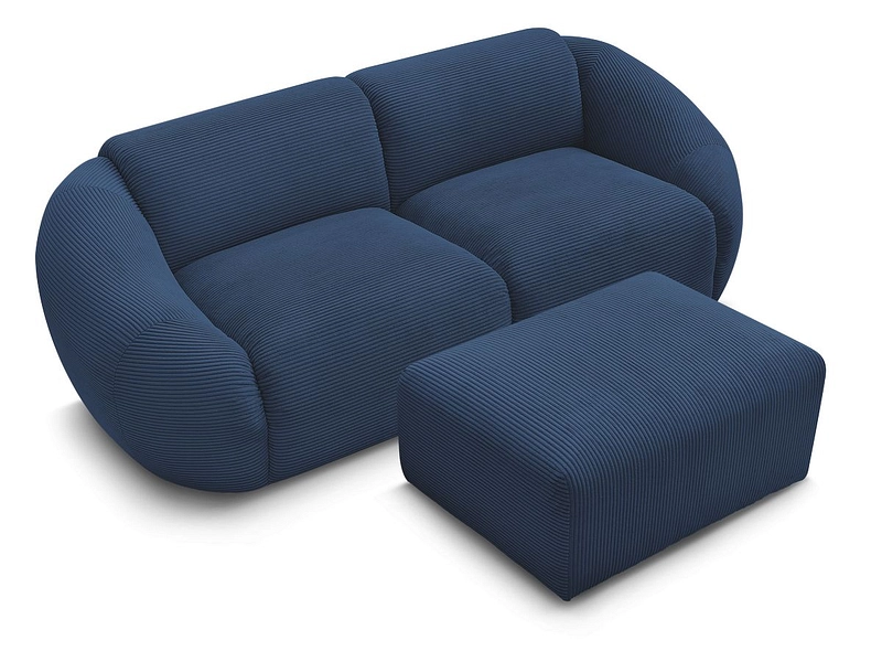 2er Sofa mit Hocker BOBOCHIC TINA