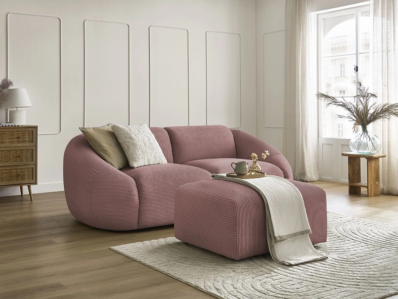 2er Sofa mit Hocker BOBOCHIC TINA