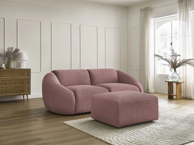 2er Sofa mit Hocker BOBOCHIC TINA