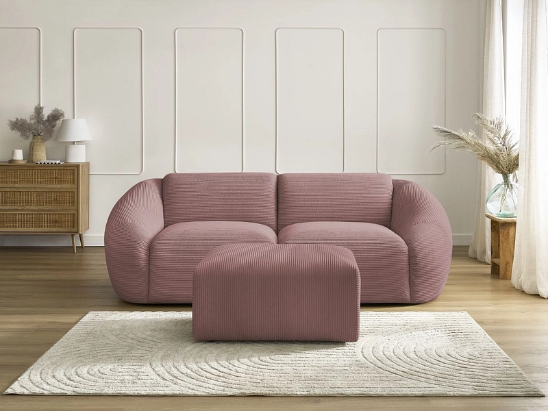 2er Sofa mit Hocker BOBOCHIC TINA