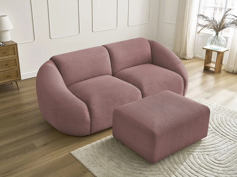 2er Sofa mit Hocker BOBOCHIC TINA