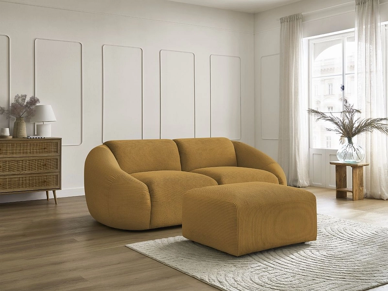 2er Sofa mit Hocker BOBOCHIC TINA