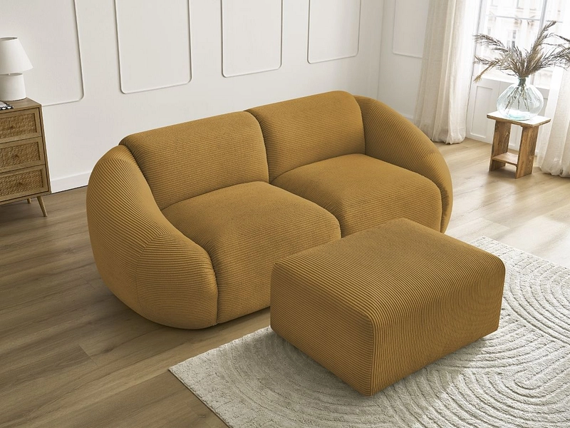 2er Sofa mit Hocker BOBOCHIC TINA
