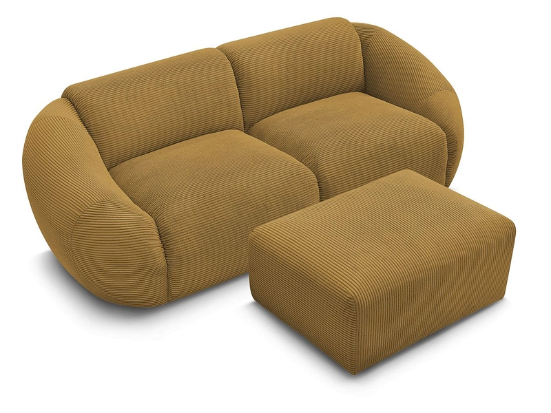 2er Sofa mit Hocker BOBOCHIC TINA