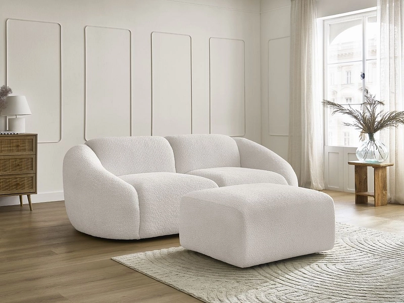 2er Sofa mit Hocker BOBOCHIC TINA