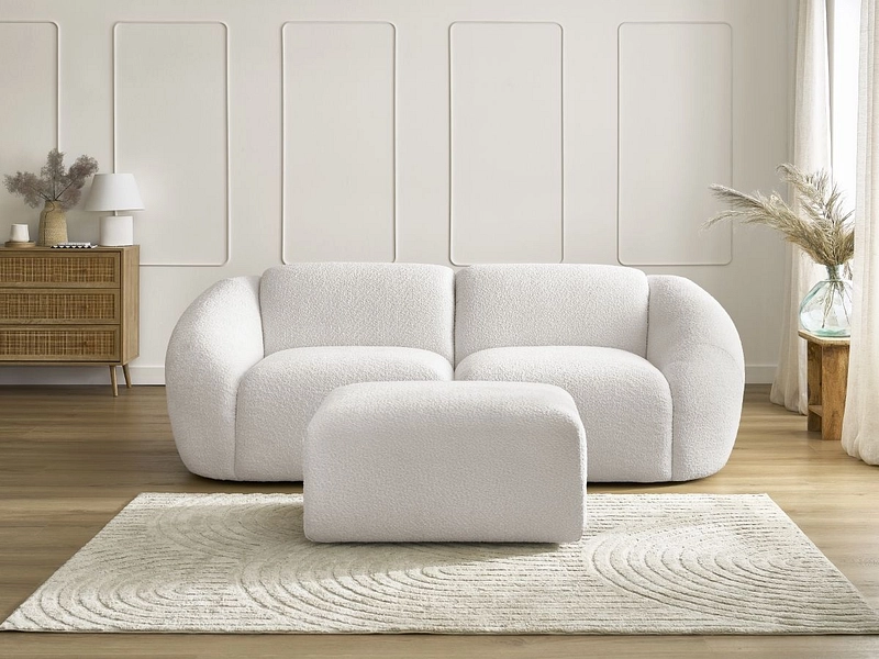 2er Sofa mit Hocker BOBOCHIC TINA