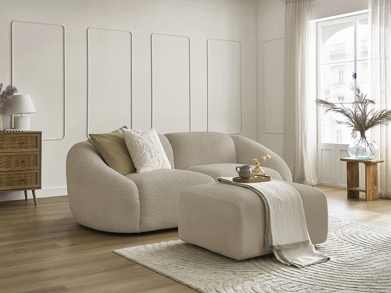 2er Sofa mit Hocker BOBOCHIC TINA