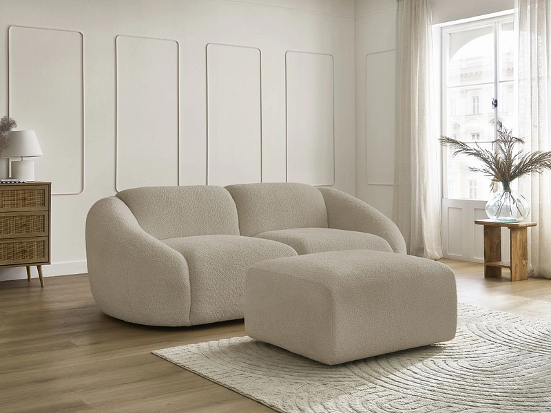 2er Sofa mit Hocker BOBOCHIC TINA