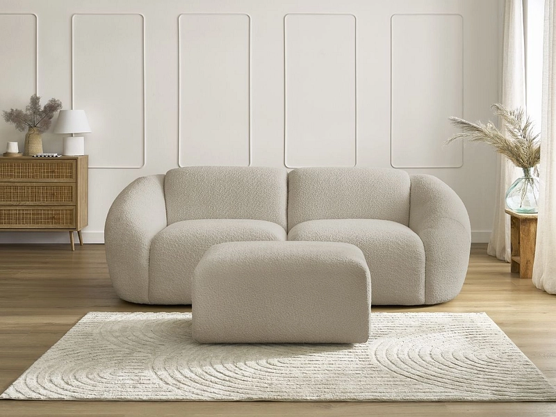 2er Sofa mit Hocker BOBOCHIC TINA