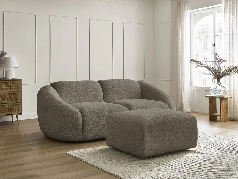 2er Sofa mit Hocker BOBOCHIC TINA