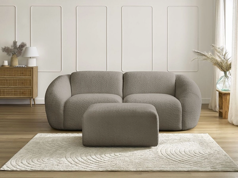 2er Sofa mit Hocker BOBOCHIC TINA
