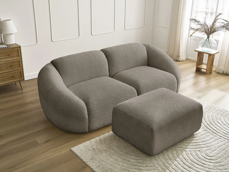 2er Sofa mit Hocker BOBOCHIC TINA