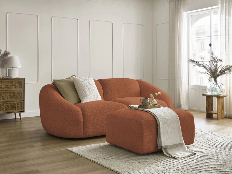 2er Sofa mit Hocker BOBOCHIC TINA