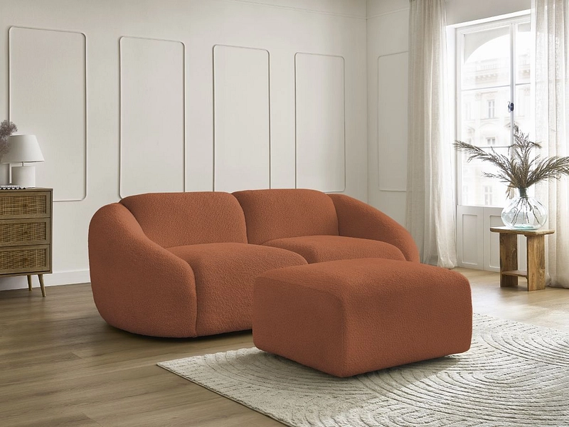 2er Sofa mit Hocker BOBOCHIC TINA
