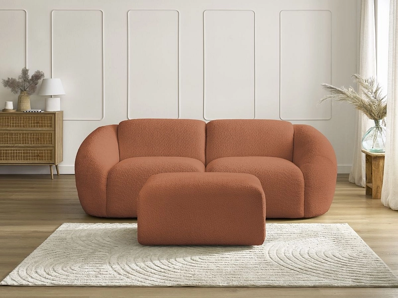 2er Sofa mit Hocker BOBOCHIC TINA