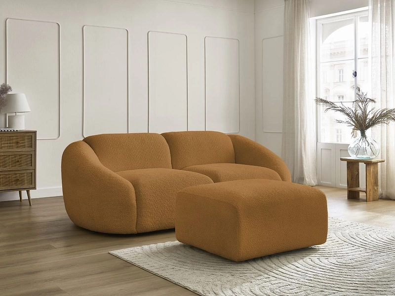 2er Sofa mit Hocker BOBOCHIC TINA