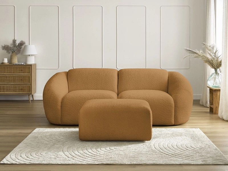 2er Sofa mit Hocker BOBOCHIC TINA