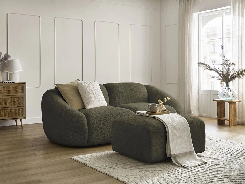 2er Sofa mit Hocker BOBOCHIC TINA