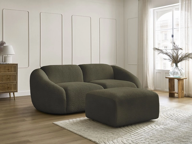 2er Sofa mit Hocker BOBOCHIC TINA