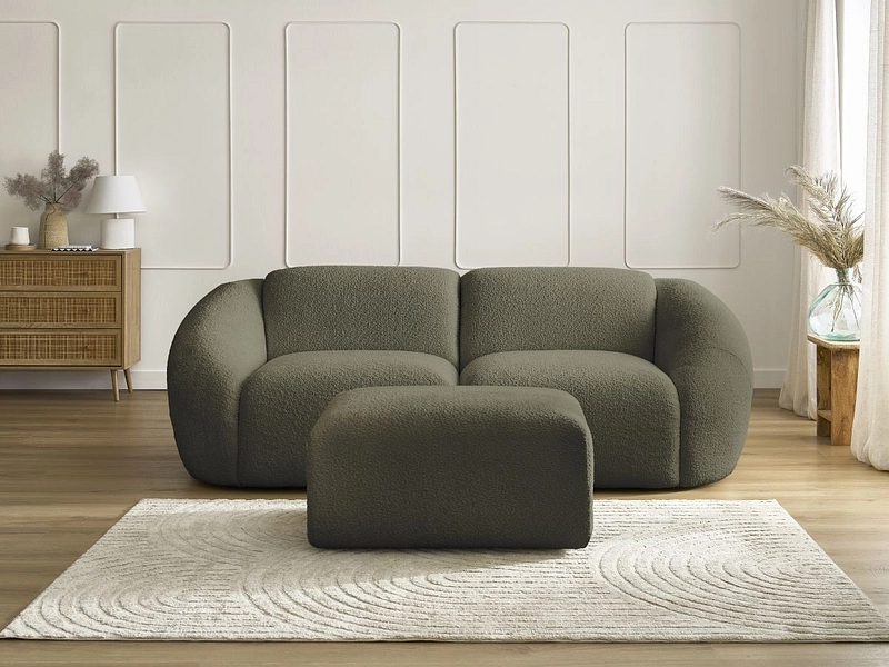 2er Sofa mit Hocker BOBOCHIC TINA
