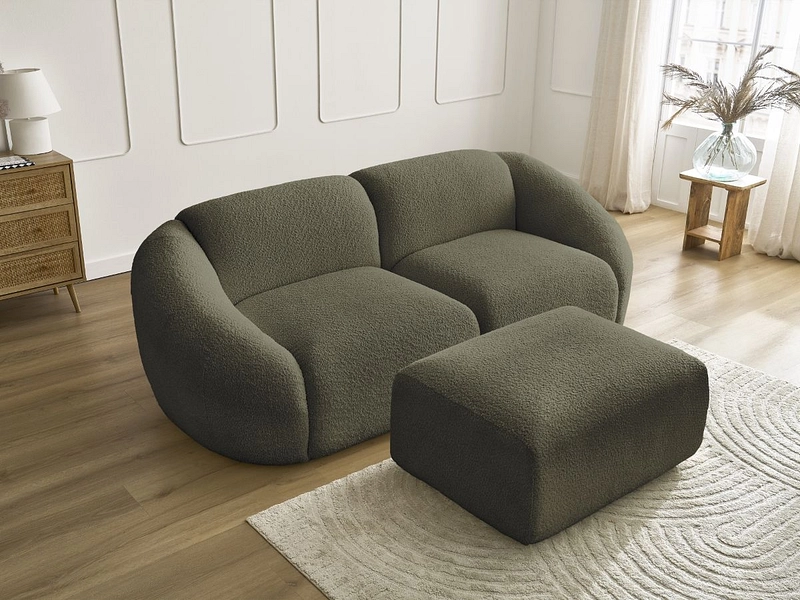 2er Sofa mit Hocker BOBOCHIC TINA