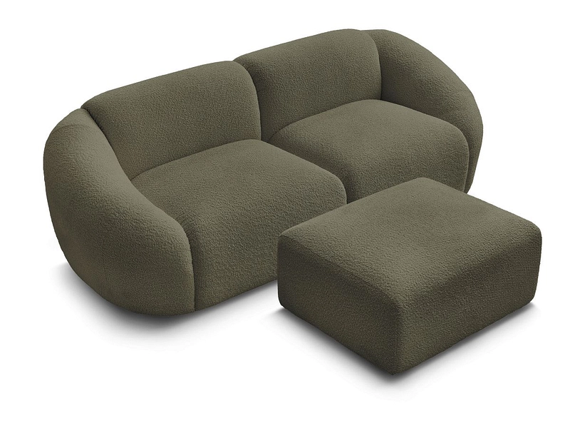 2er Sofa mit Hocker BOBOCHIC TINA