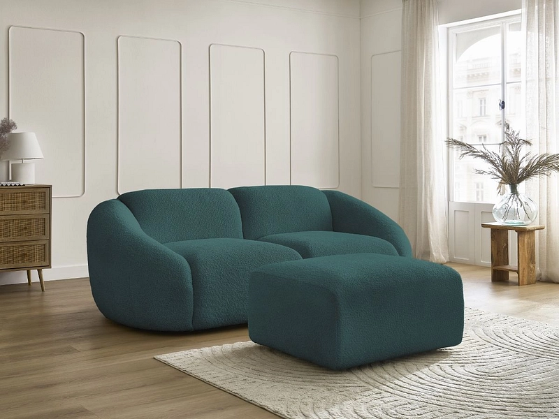 2er Sofa mit Hocker BOBOCHIC TINA
