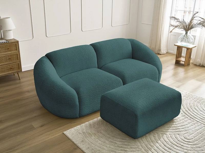 2er Sofa mit Hocker BOBOCHIC TINA