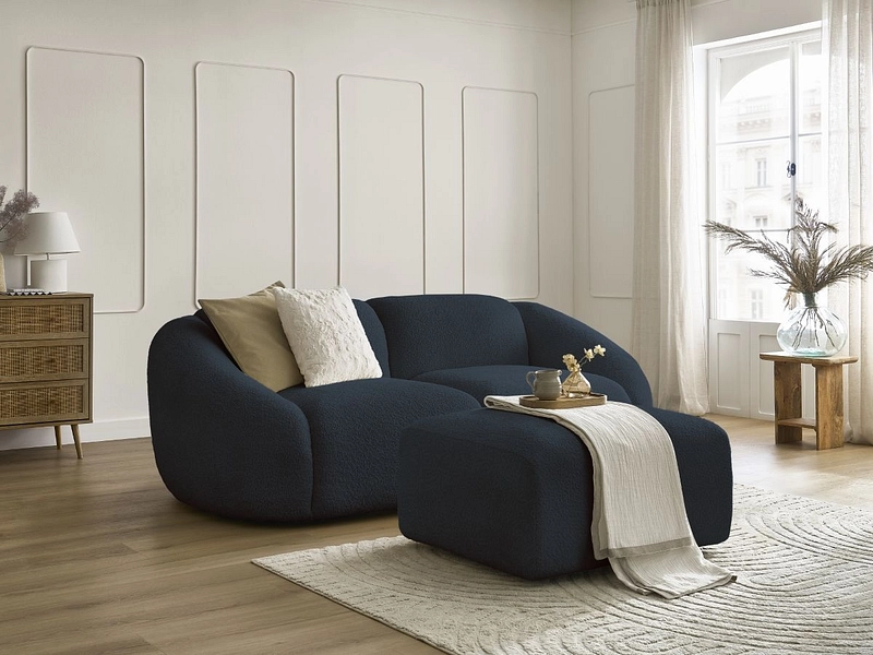 2er Sofa mit Hocker BOBOCHIC TINA