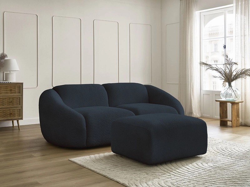 2er Sofa mit Hocker BOBOCHIC TINA