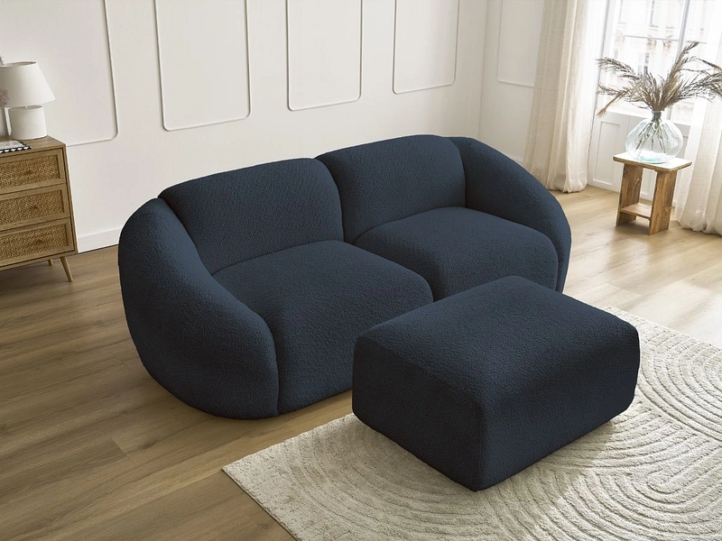 2er Sofa mit Hocker BOBOCHIC TINA