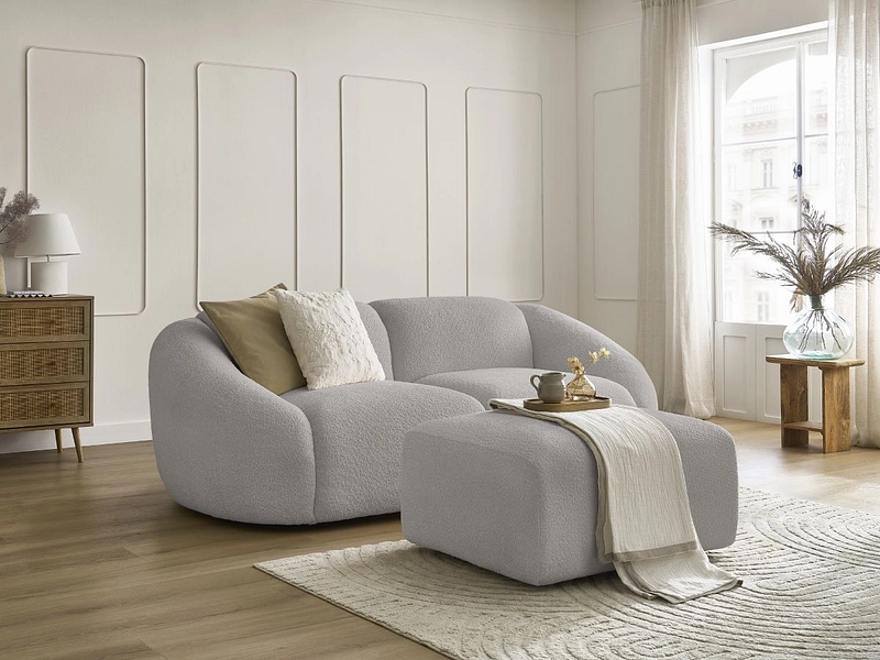 2er Sofa mit Hocker BOBOCHIC TINA