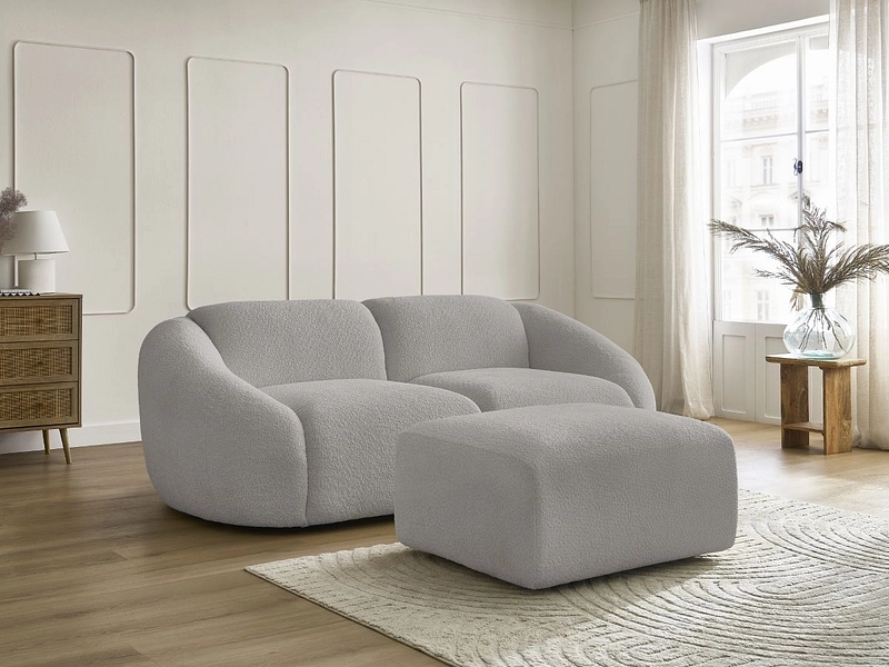 2er Sofa mit Hocker BOBOCHIC TINA
