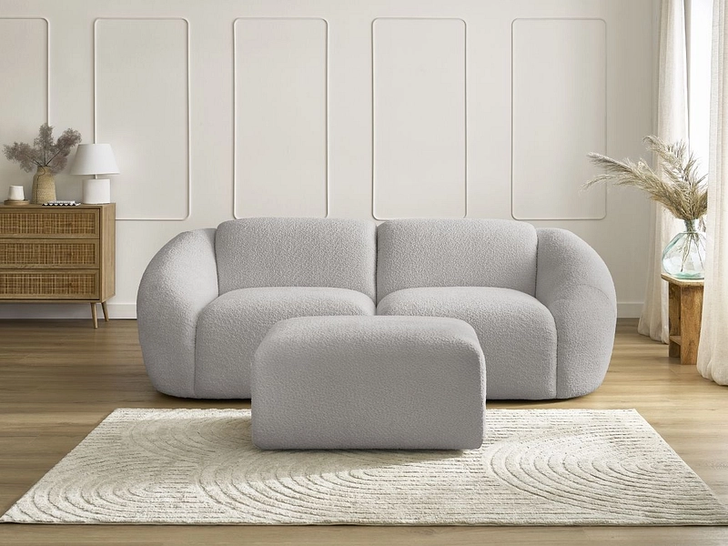 2er Sofa mit Hocker BOBOCHIC TINA