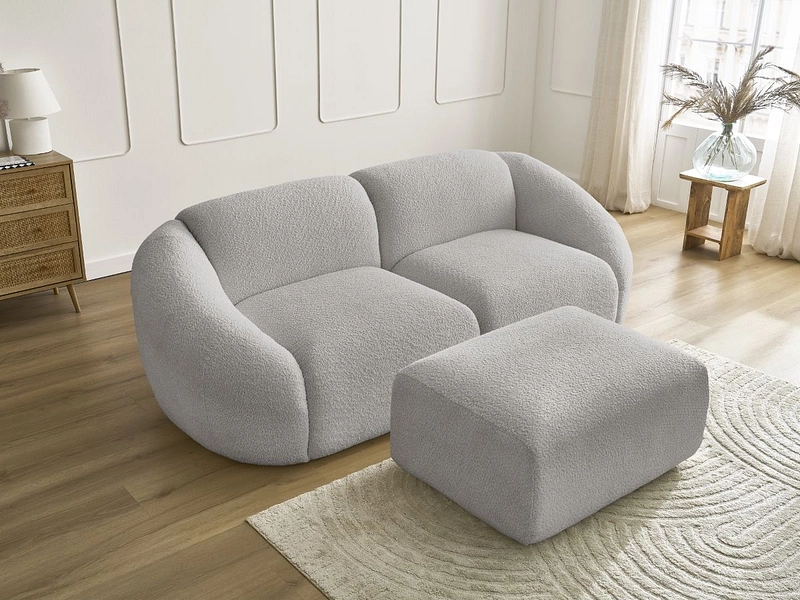 2er Sofa mit Hocker BOBOCHIC TINA